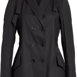 Simone Rocha bow shoulder wool jacket